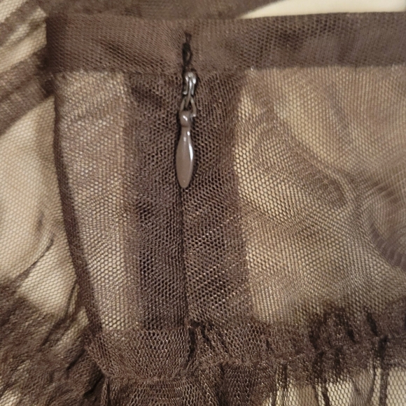 WD.NY Midi Skirt Women Size 12 Tiered Brown Whimsigoth Fairy Boho Hippie Y2K - Picture 4 of 4